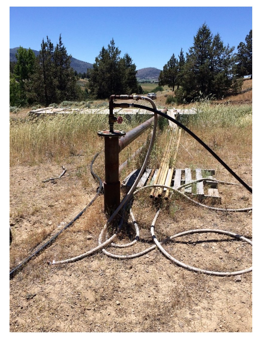 Olene Gap geothermal wellhead and field testing infrastructure